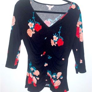 Candies quarter sleeve cinched top